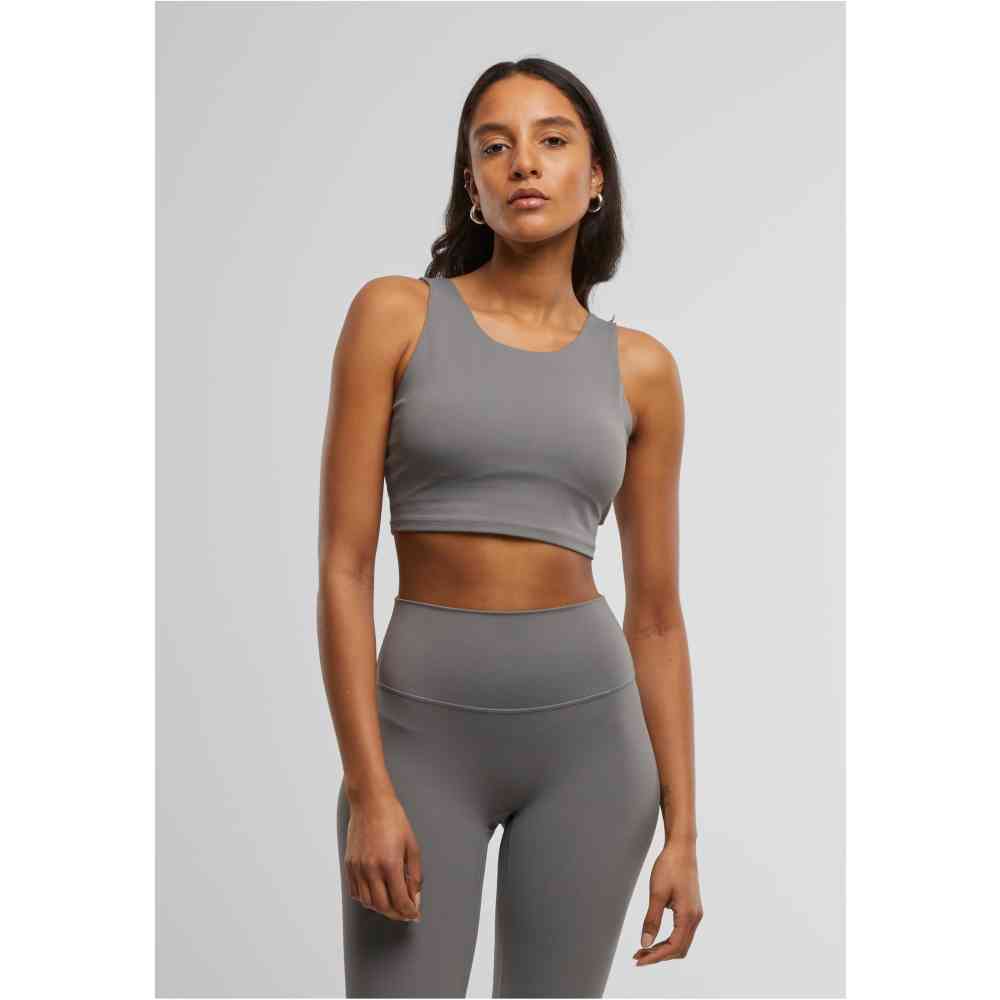 Urban Classics - Low back Sport-BH - Grau